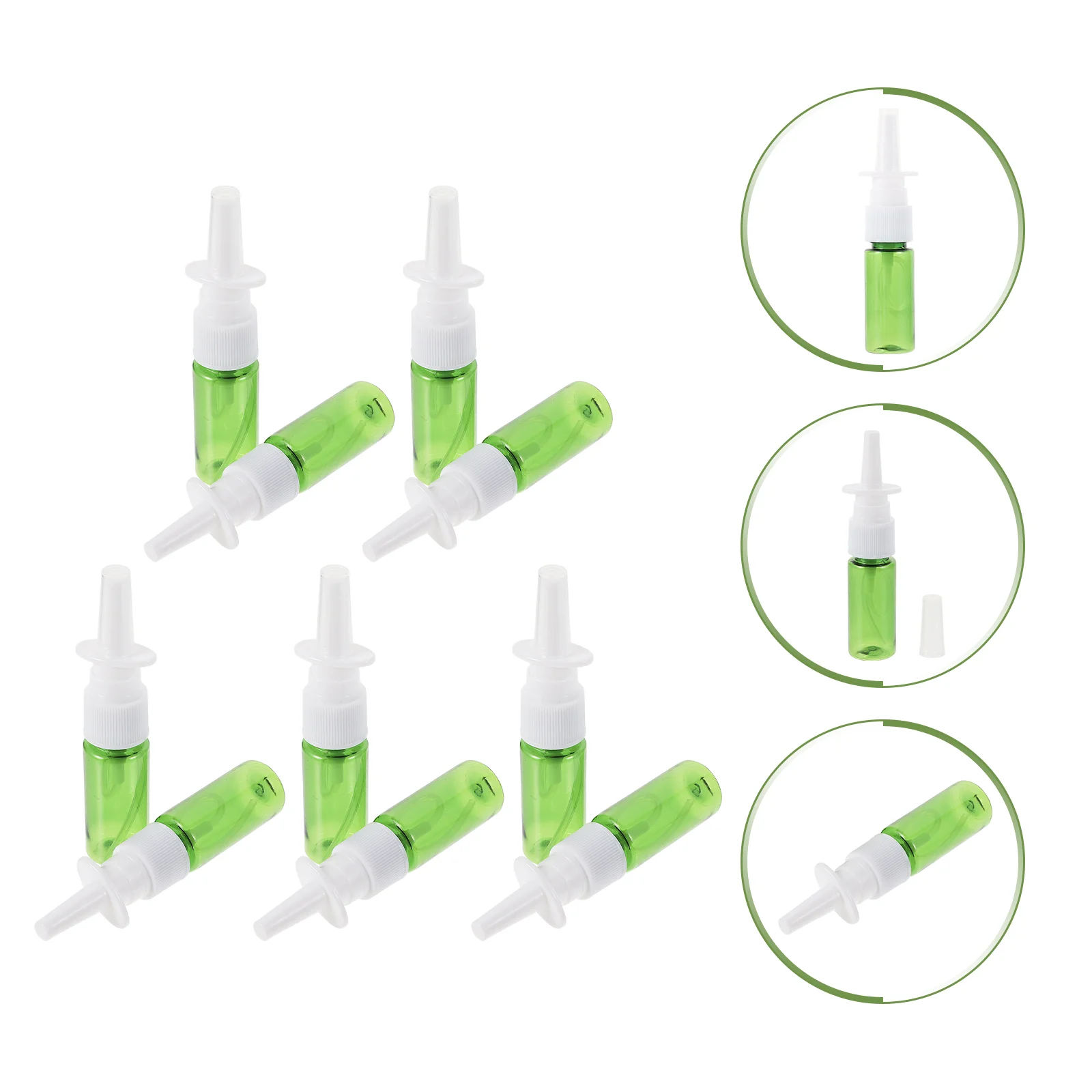 10 Pcs 15ml Direct Injection Bottle Spray Bottles Dividing Containers Small Mini Perfume Fine Mist Nasal The Pet Travel