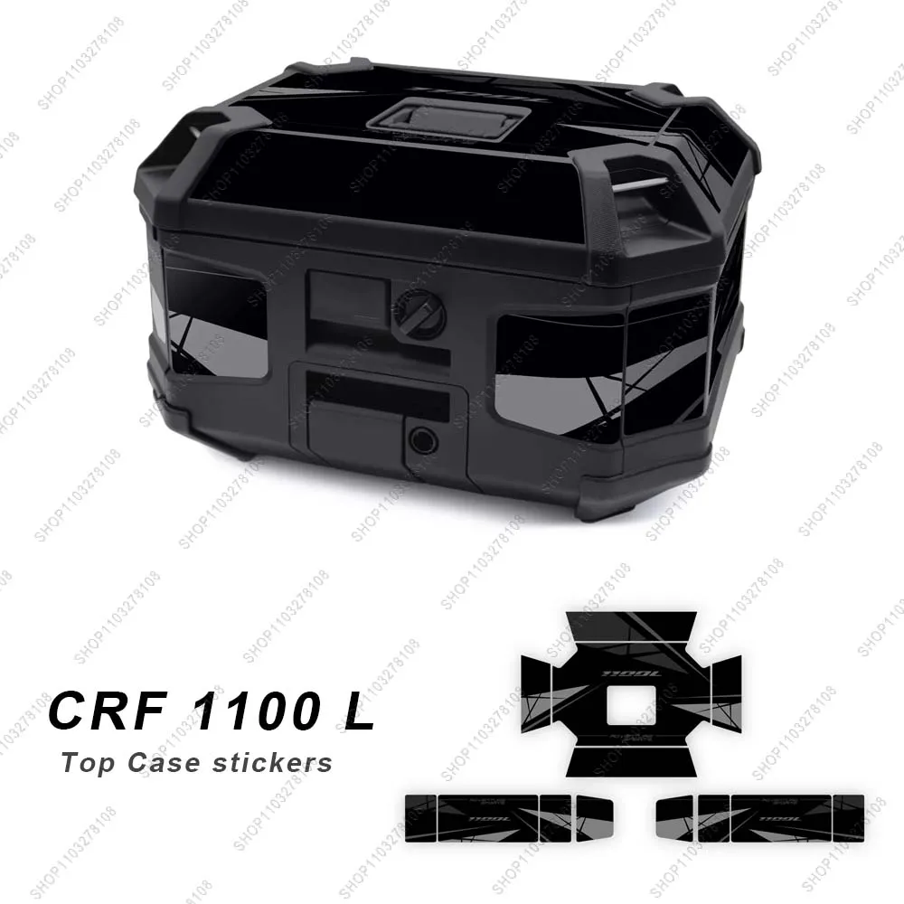 Motorcycle Aluminum Alloy Box Sticker Side SuitCases Decals For Africa Twin Adv Sports CRF 1100 L Top Case sticker