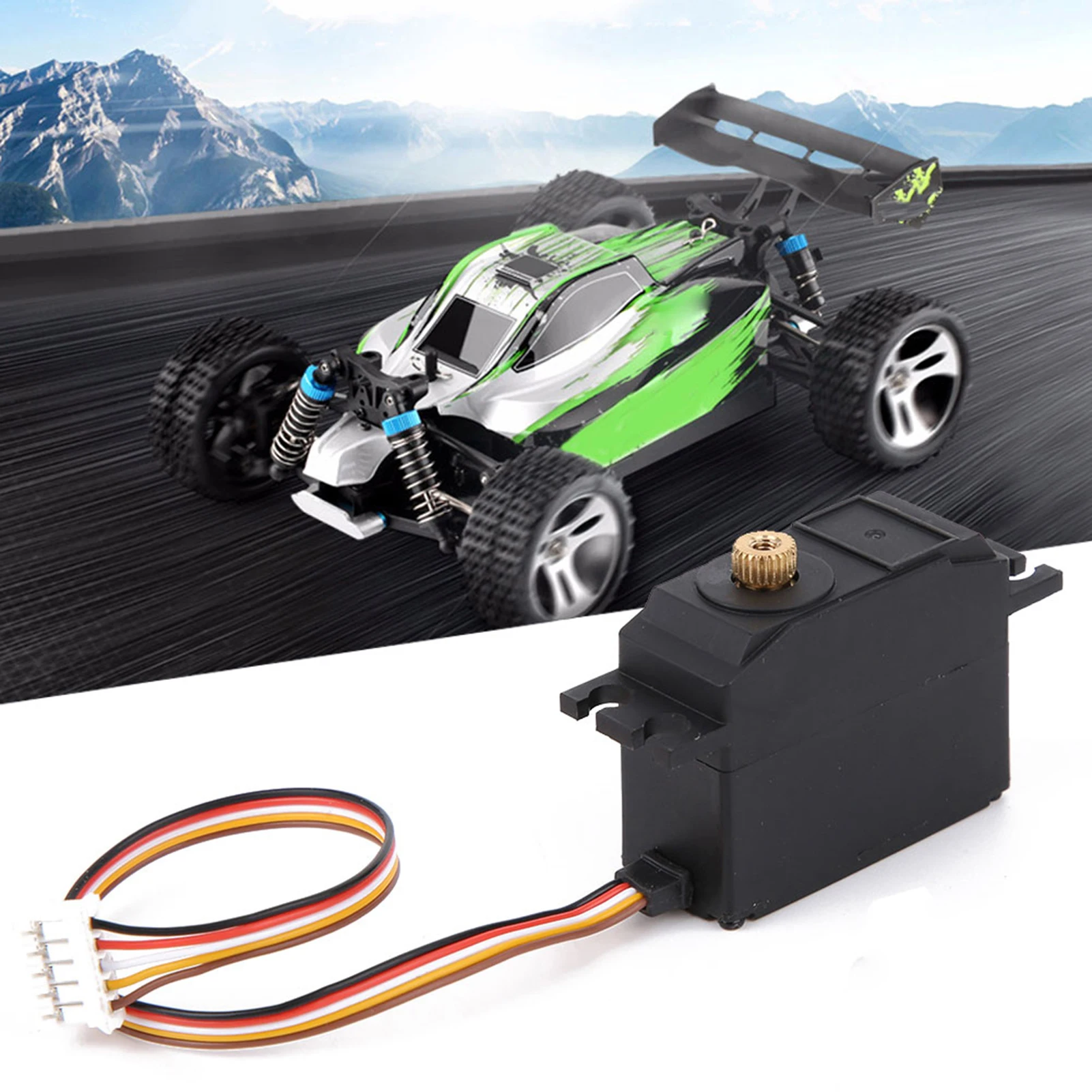 1/12 Servo Plastic Gear Servo Plastic Gear Servo Upgrade Spare Parts Accessory Fit for WLtoys 12428 / 12427 1/12 RC Car RC Servo