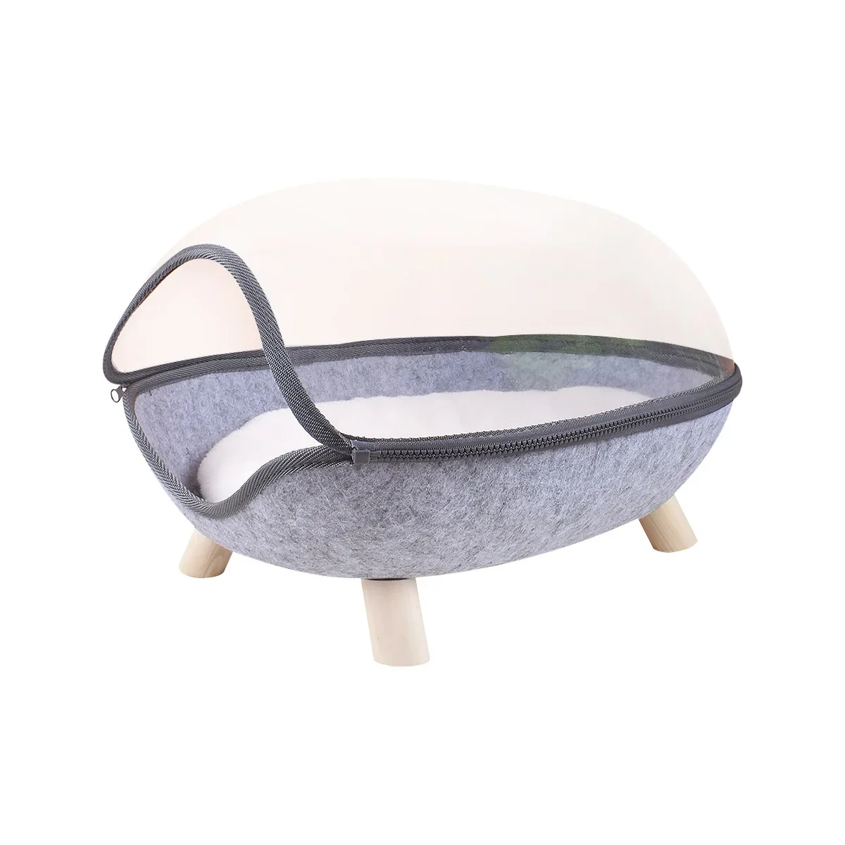 

Creativity Removable Cat Litter Flying Saucer Space Transparent Cabin Cat Bed Felt Pet Litter Universal Dog Kennel Cat Litter
