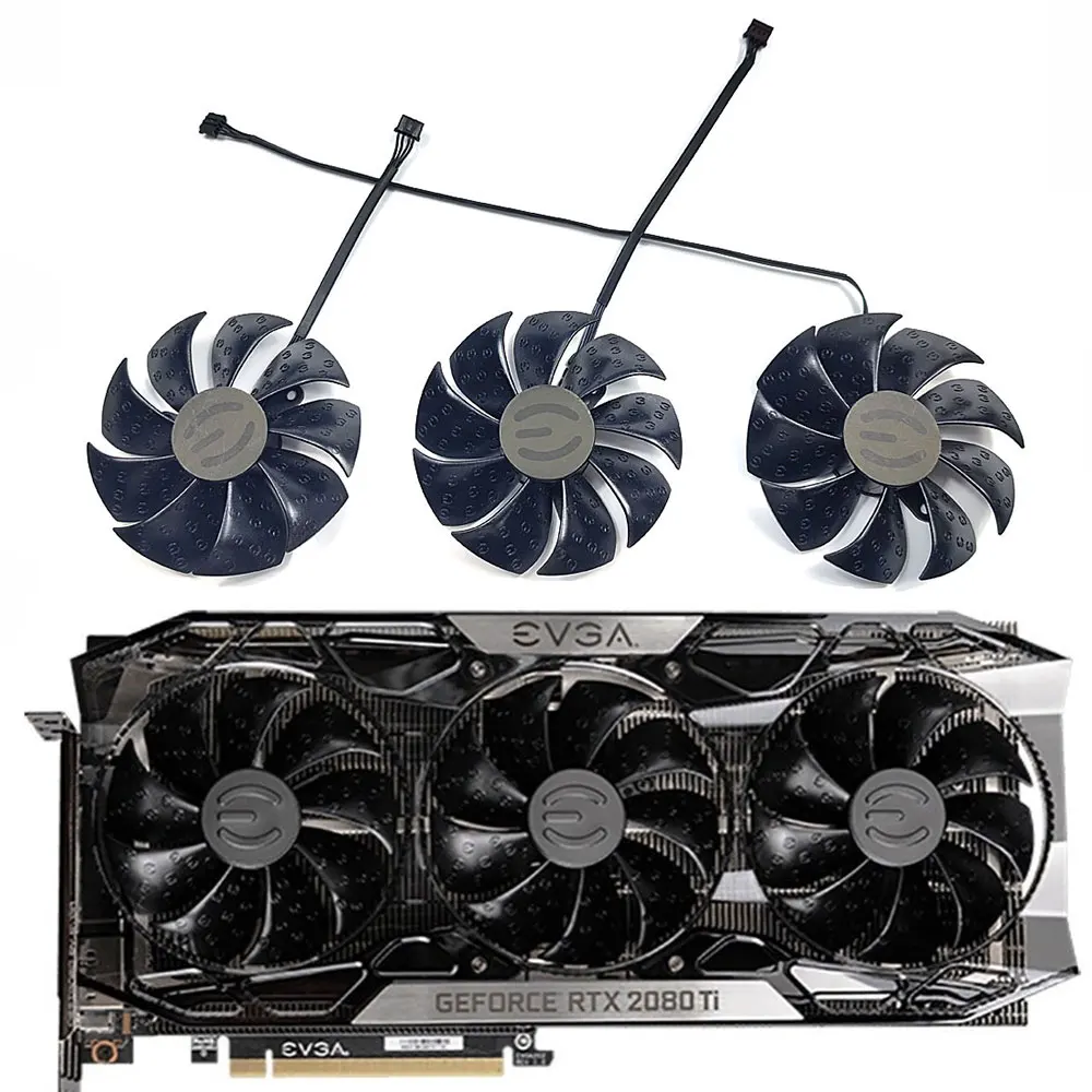 

NEW 87MM 4PIN PLD09220S12H RTX 2080 FTW3 ULTRA GPU Fan，For EVGA RTX 2080 2080TI FTW3 ULTRA Graphics card cooling fan