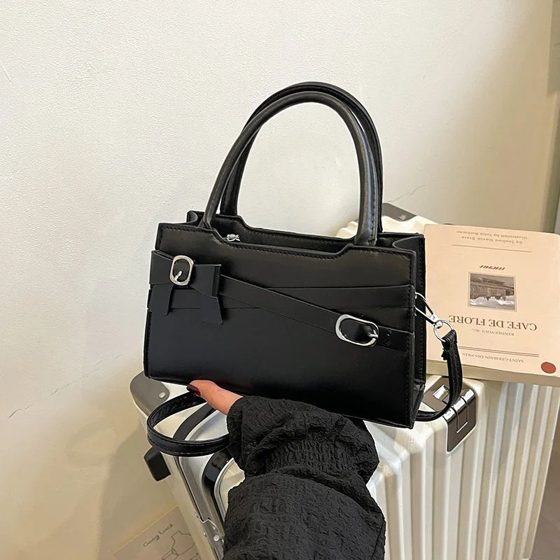 

Минималистичная квадратная сумка 2025 года, многосторонняя трансформируемая верхняя ручка и женская сумка через плечо, архитектурная сумка «день-ночь»