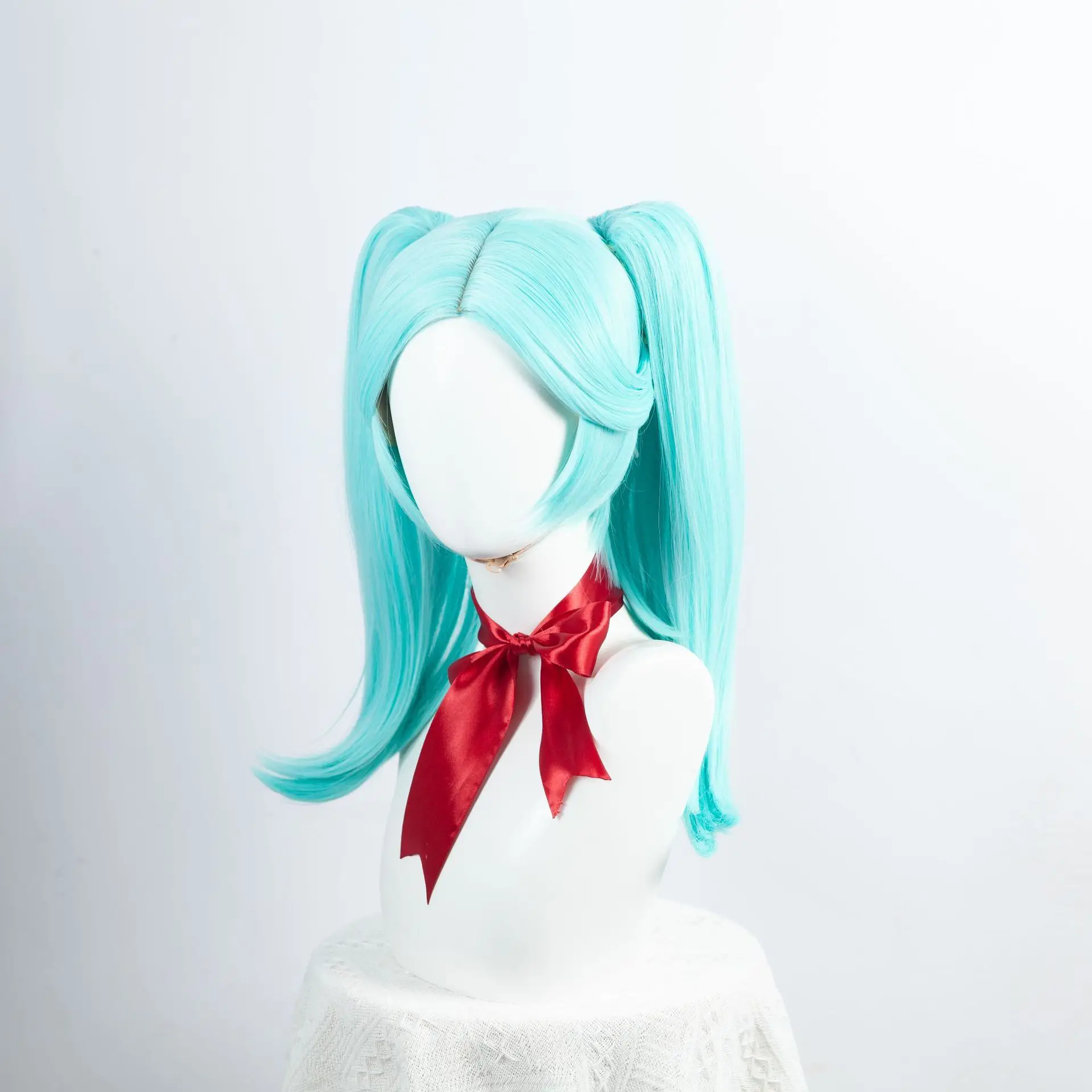 Cyberpunk: Parrucca cosplay Edgerunner Rebecca, parrucca cosplay a mano da corsa con doppia coda di cavallo