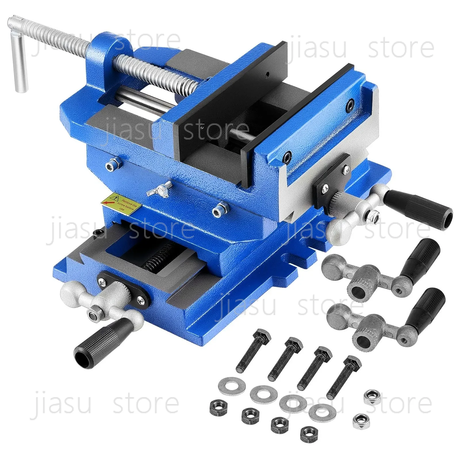 Cross Slide Drill Press Vise 4 Inch Jaw Width, 2 Way X-Y Axis Bench Vise Workbench Vice Clamp, for Woodworking Drilling Machine