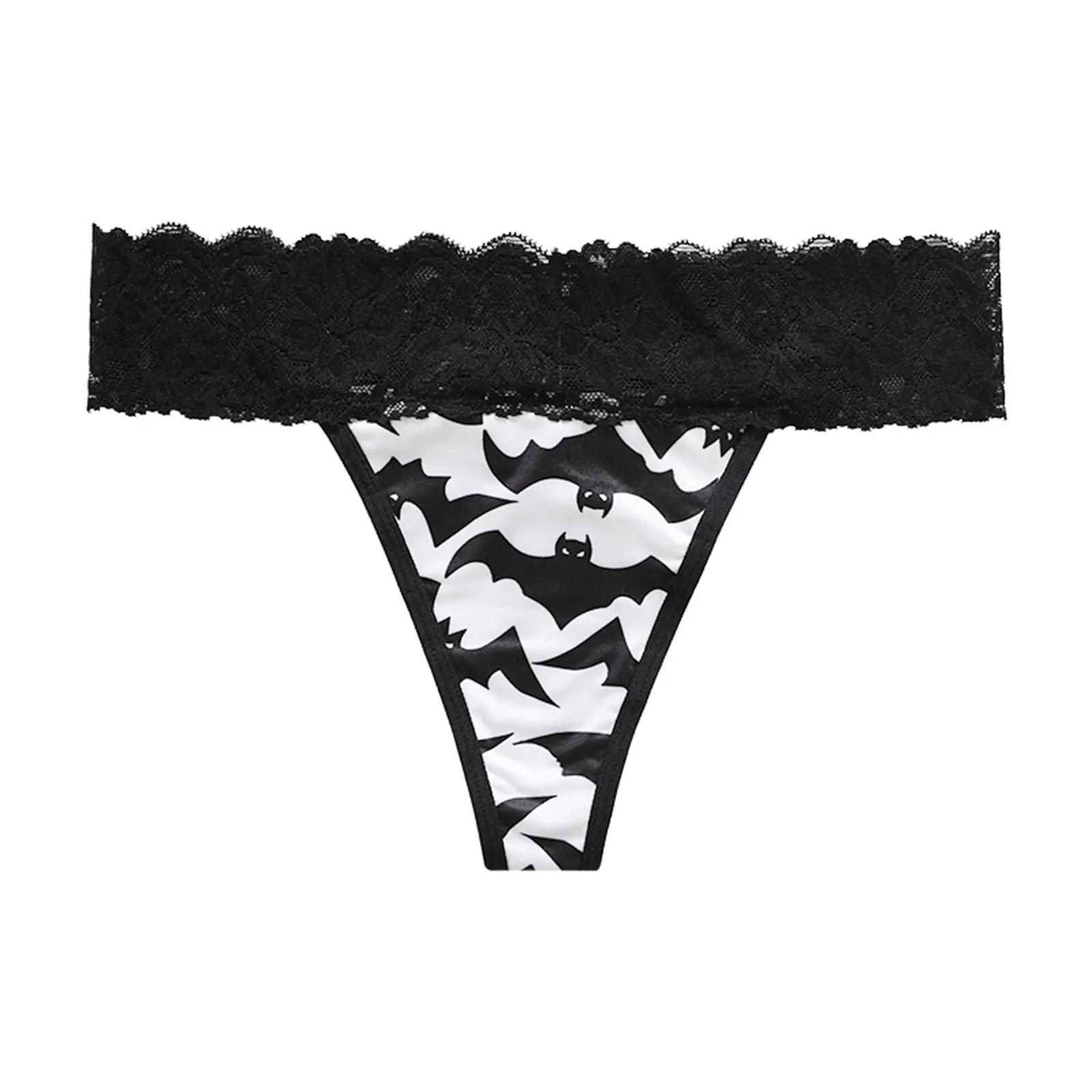 Halloween Ladies Lace Patchwork Thongs Panties Women Sexy G Strings Female Underwear Lingerie Comfort Soft Low Rise Panties