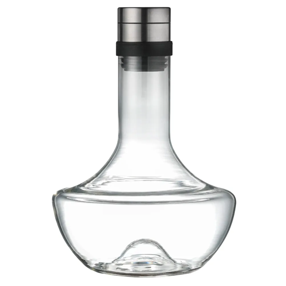 1Pcs Glass Wine Decanter 1000Ml Hand-Held Brandy Fast Aeration Narrow Neck Concave Bottom Smooth Pouring Household Decanter