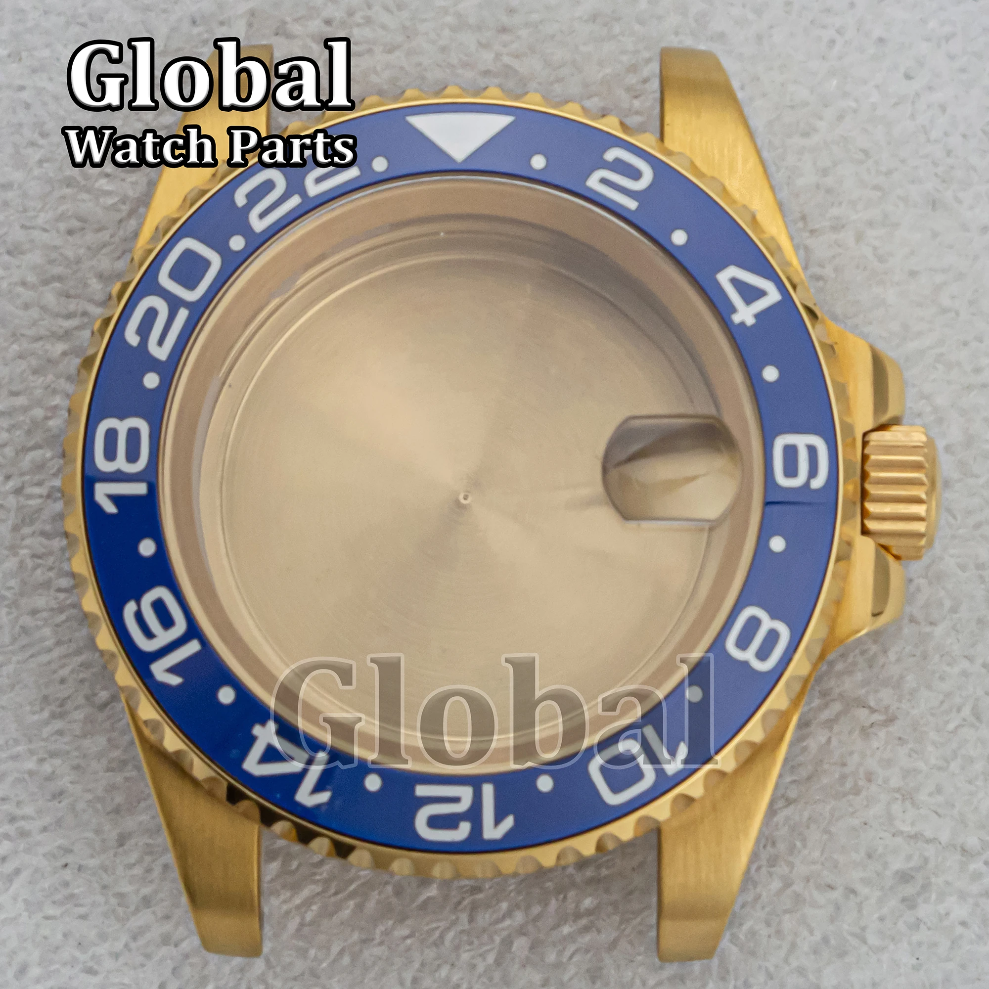 

Men's Watch Diving Case Gold Submariner Stainless Steel Case Sapphire Glass Solid Bottom Fit NH35 NH36 Automatic Movement