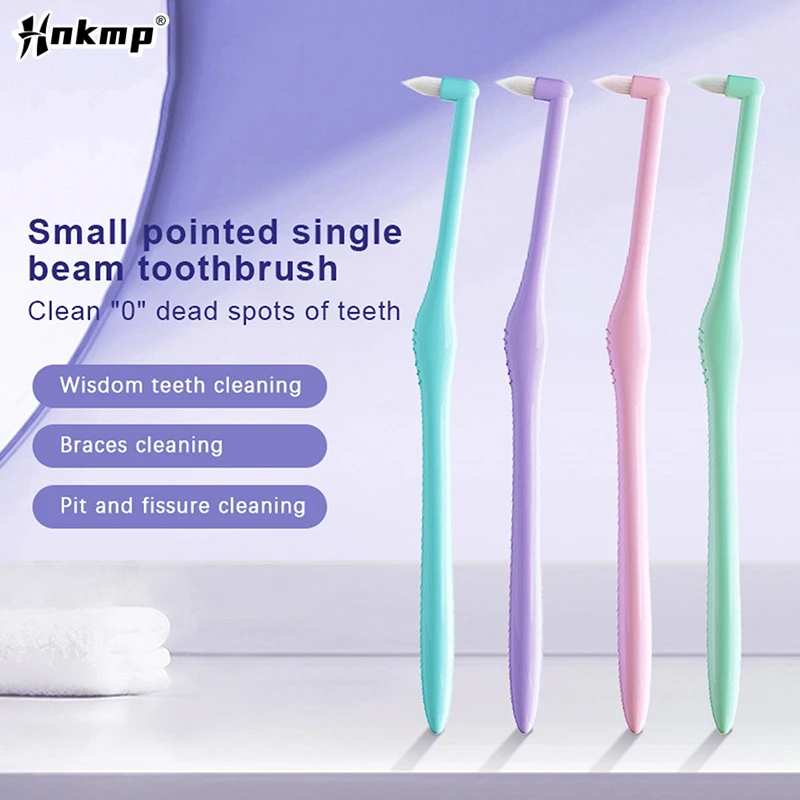 

Small Pointed Tip Orthodontic Toothbrush Soft Teeth Cleaning Toothbrush Oral Care Tool Small Head Cleaning Between Teeth