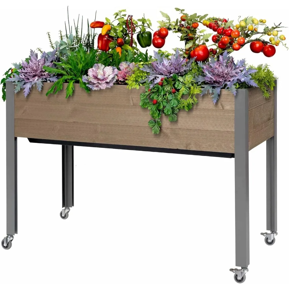 

Поднятая садовая кровать CedarCraft для самостоятельного полива (21 x 47 x 32 дюйма В) — гибкость садоводства в контейнере с удобством