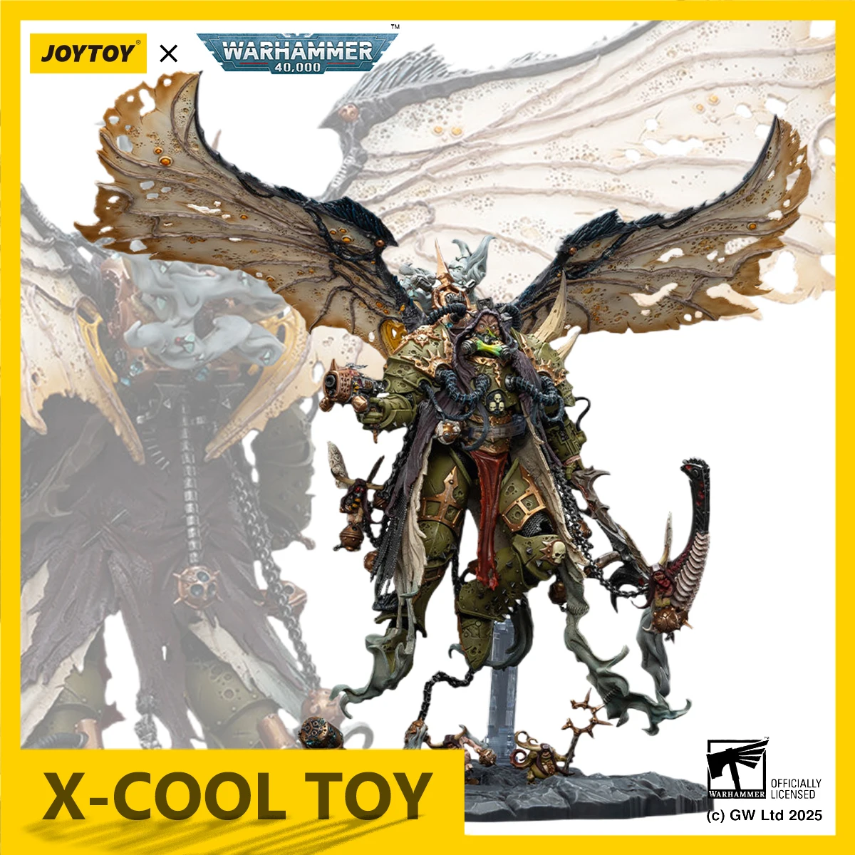 Figurka akcji JOYTOY Warhammer 40K Mortarion 1/18 Demon Primarch Nurgle Figurka Anime z Ruchomymi Stawami Model Kolekcjonerski Zabawka