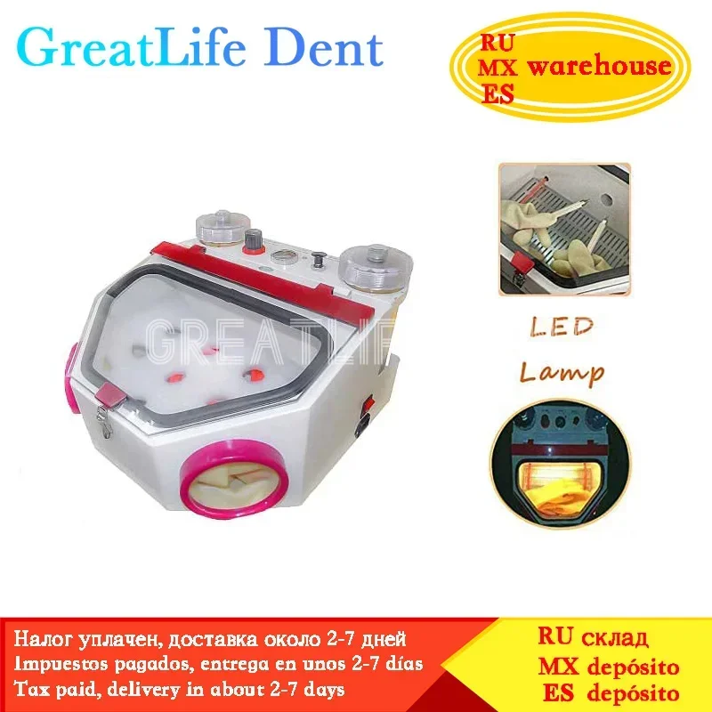 GreatLife Twin Double Pen Dental Lab Equipment Dental Air Prophy Air Polisher Sandblasting Machine Dental Sandblasting Machine