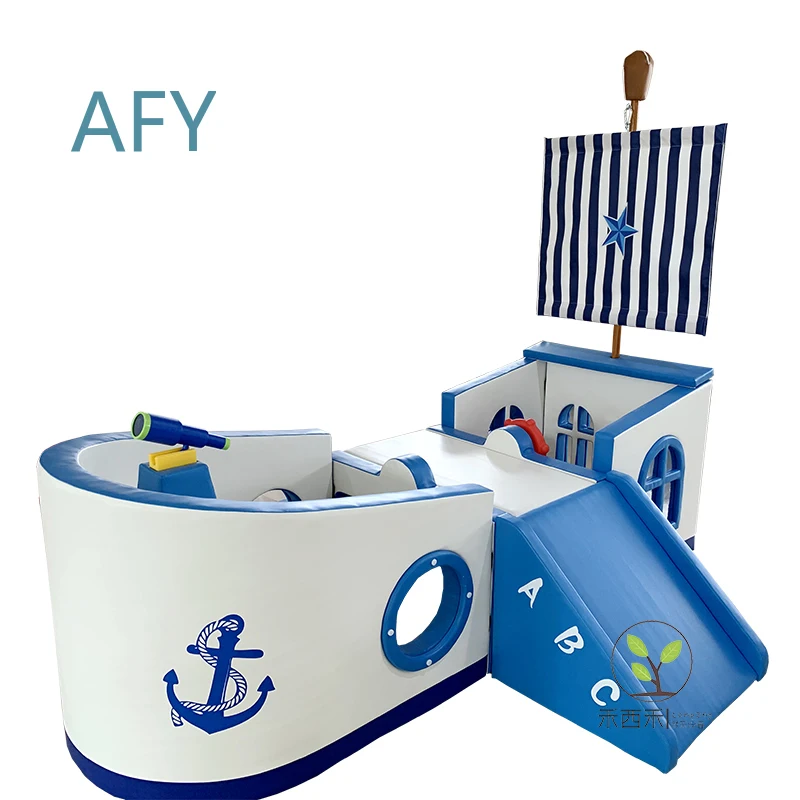 Early Education Center Software Combination Hall Pirate Ship Toys for Kids Soft Bag for Preschool Learning Play Mat