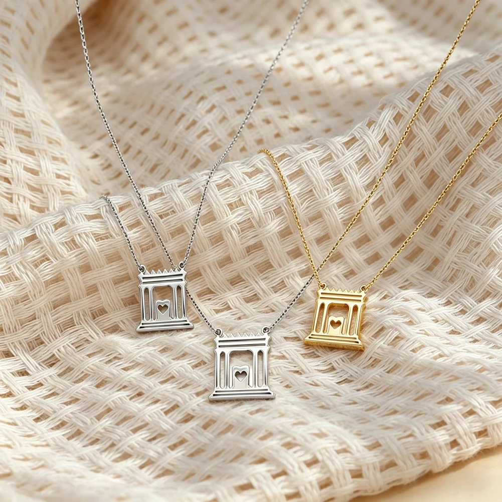 Beit HaMikdash Jerusalem Pendant Necklace Holy Temple Jewish Jewelry Gift  for Her or Him Jewish Gifts