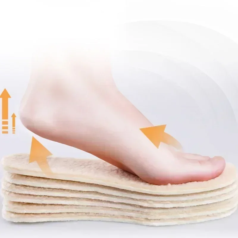 2/4pcs 양고기 양털 Insoles 남성 여성 겨울 따뜻한 깔창을 유지 부드러운 양모 두꺼운 신발 캐시미어 신발 삽입 열 신발 패드