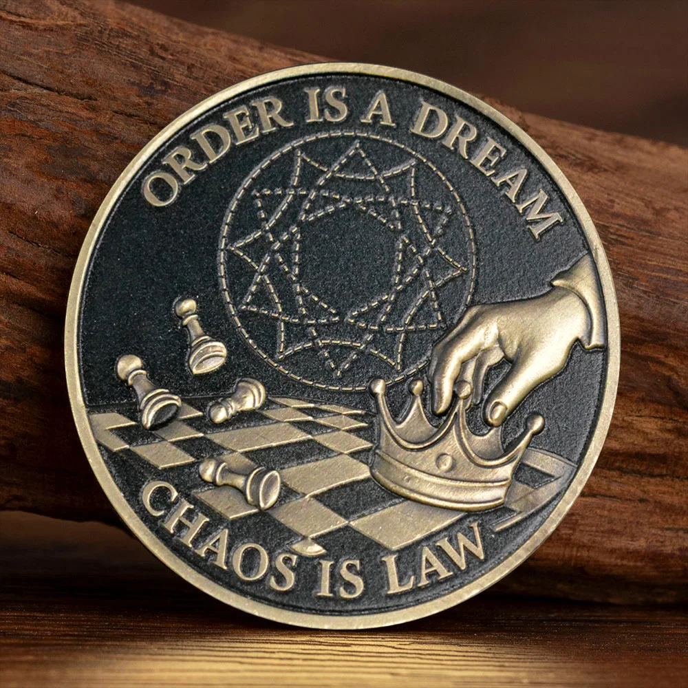 Order Is A Dream Souvenir Coin Gold Plated The Crown of Chaos The Governing Power Beneath Chaos Collection Coin