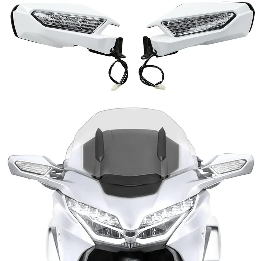 

Зеркало заднего вида, светодиодный указатель поворота для Honda Goldwing 1800 GL1800 20182025, аксессуары для мотоциклов, повышенная видимость и безопасность w