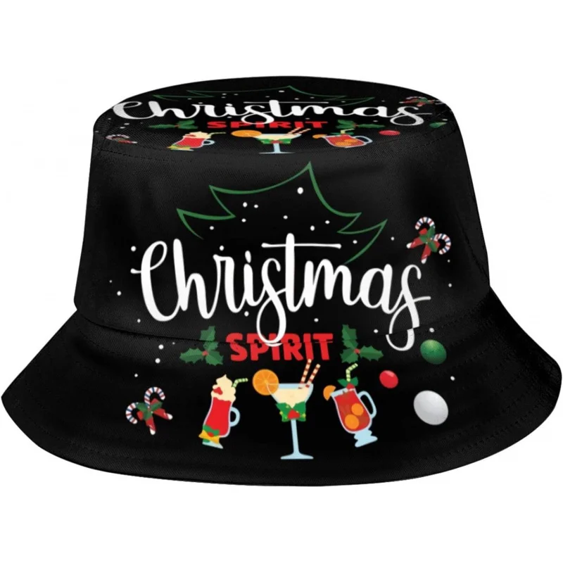 Cute snowman bucket hat for men women boy girl, fashion unisex print chirtmas gift bucket hats caps