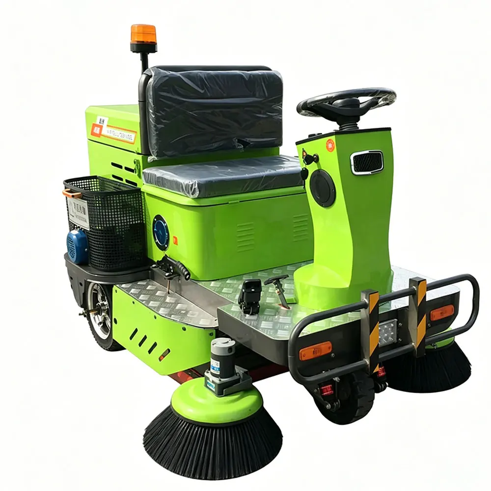 Street Sweeper, Ride-on Floor Sweeper Ndustrial Electric Road Sweeper 160L Dustbin 70L Water Tank for Factory Excluding freight