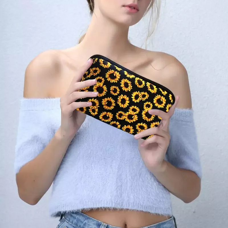 Sublimation Blank White Neoprene Cosmetic Bag Multipurpose Makeup Pencil Bag DIY Gift Travel Toiletry Pouch