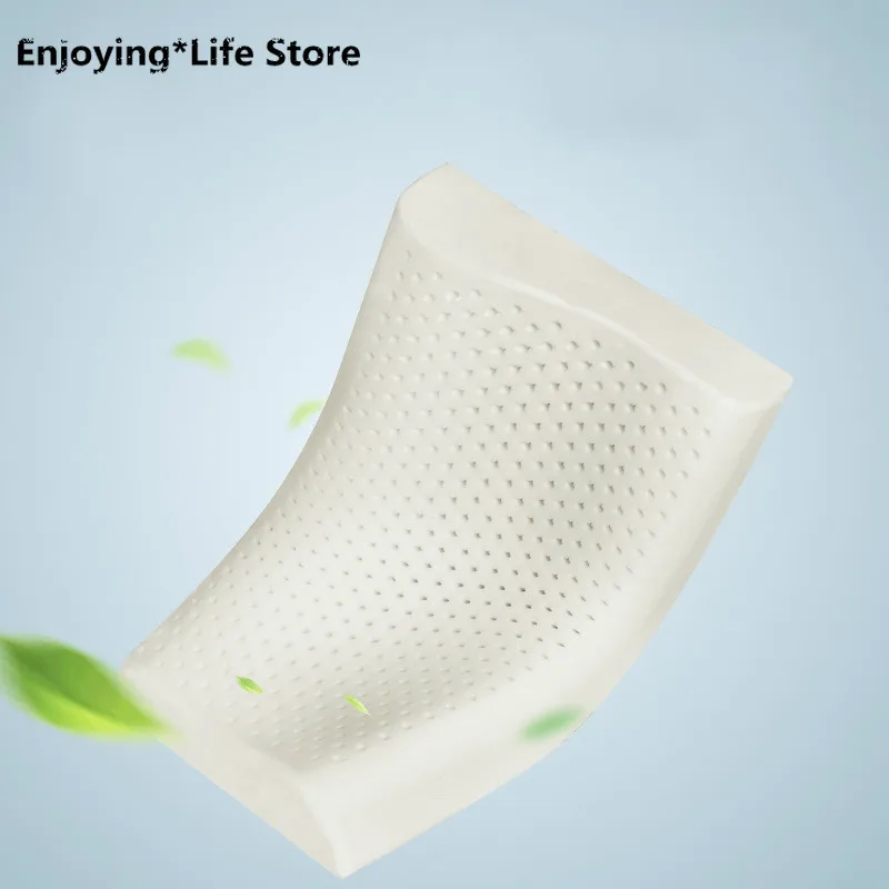 

Simple White Natural Latex Pillow Cervical Pillow Ergonomic Orthopedic Neck Pain Pillow for Side Back Sleeper Remedial Pillows