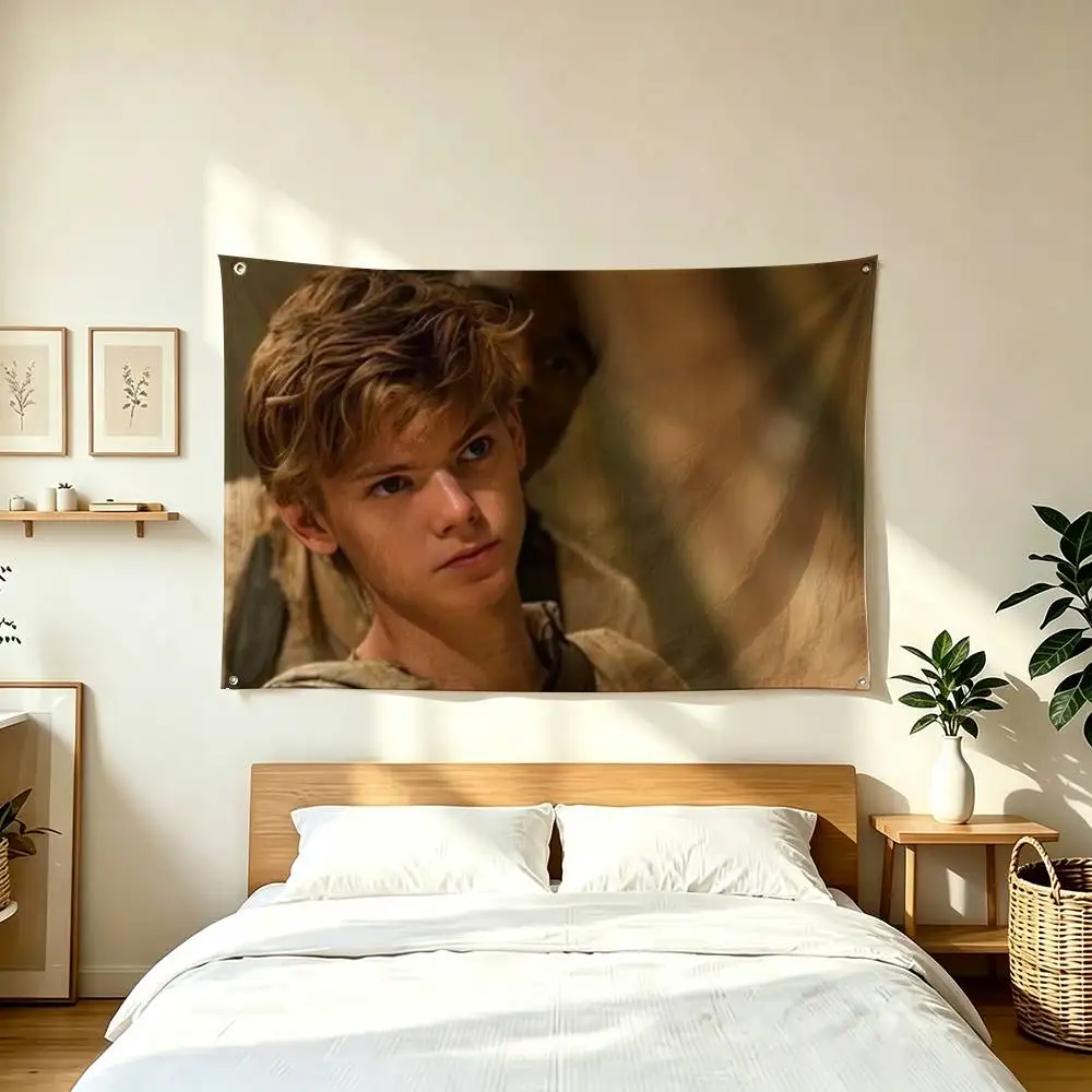 T-Thomas B-Brodie Sangster Actor  Flags for Bedrooms Home Decor Items Outdoor Decors Garage Decoration Flaga