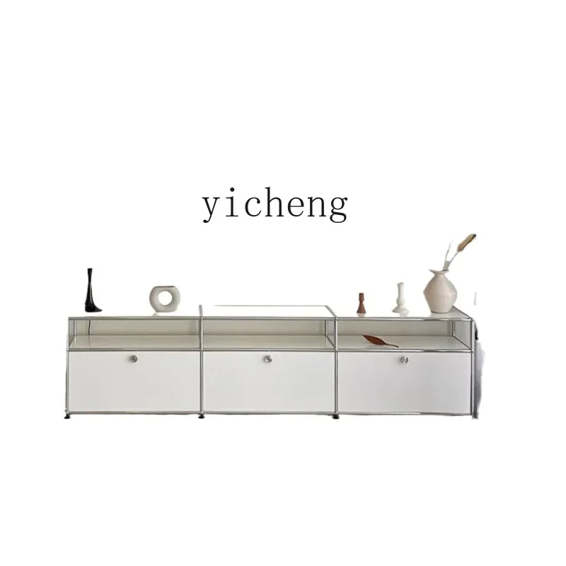 

TV cabinet living room high sense floor-to-ceiling antique combination white retro storage locker