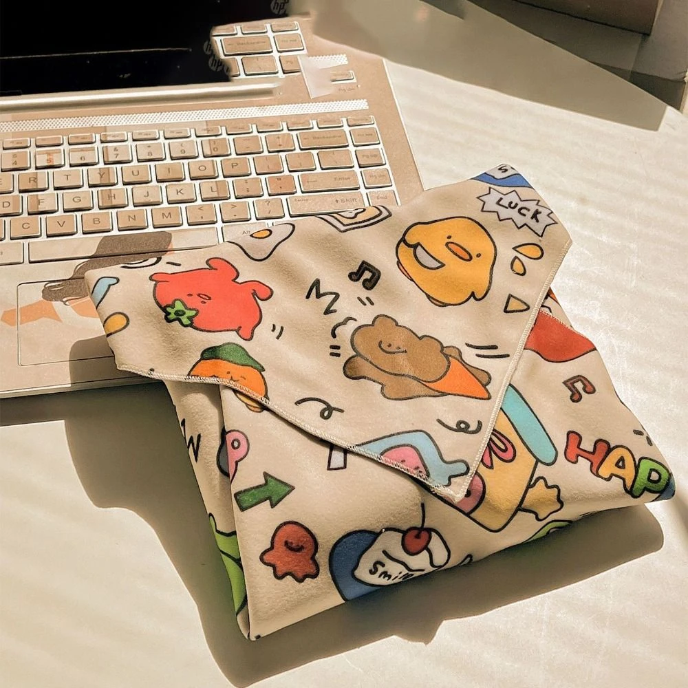 Cloth Self-adhesive Camera Storage Bag Cartoon Pattern Wrapping Cloth Portable Magic Makeup Bag Anti Scratch Wear Resistant