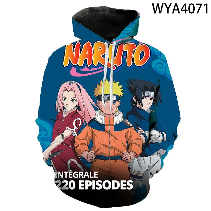 Hoodie Uzumaki Naruto pria anak laki-laki perempuan, Hoodie Anime bercetak 3D, Hoodie ukuran besar, pakaian pria MINISO