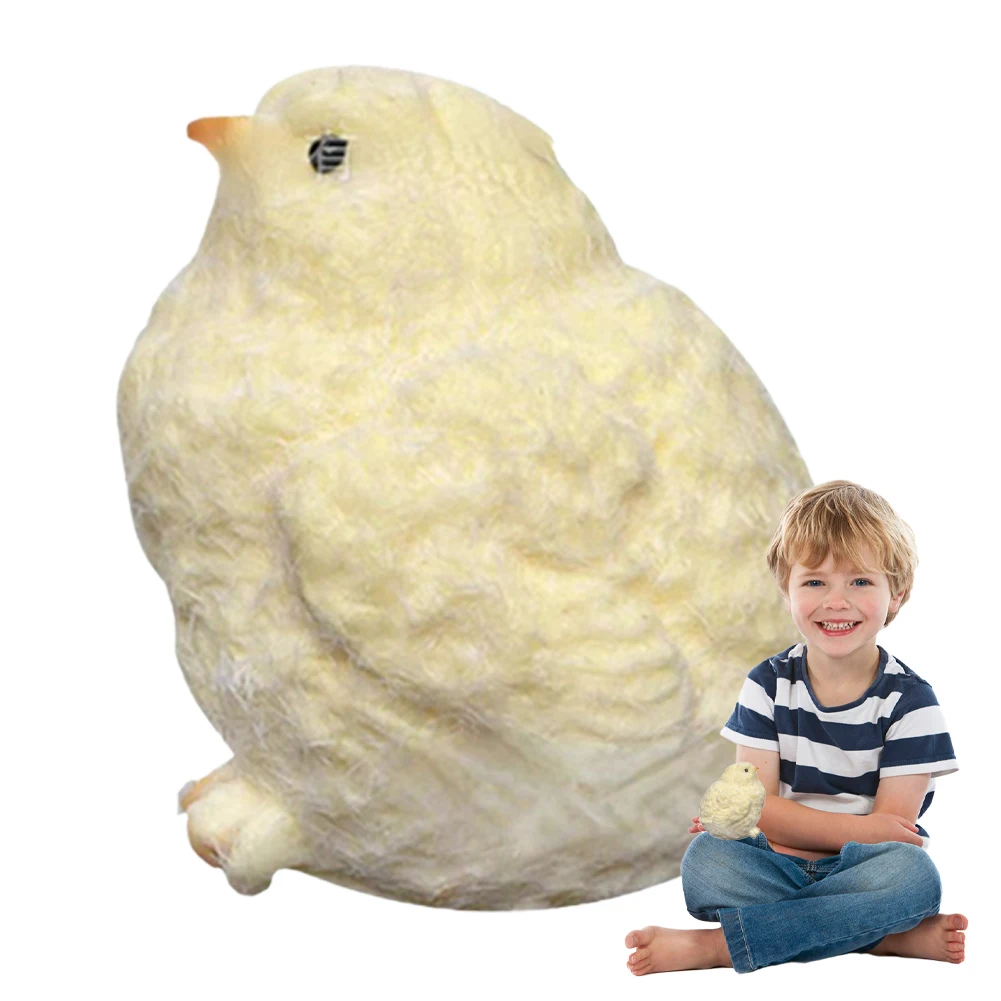 

Плюшевая имитация желтой курицы ручной работы, силиконовые игрушки для снятия стресса, игрушки для цыплят ручной работы, сжимающие игрушки для детей и взрослых