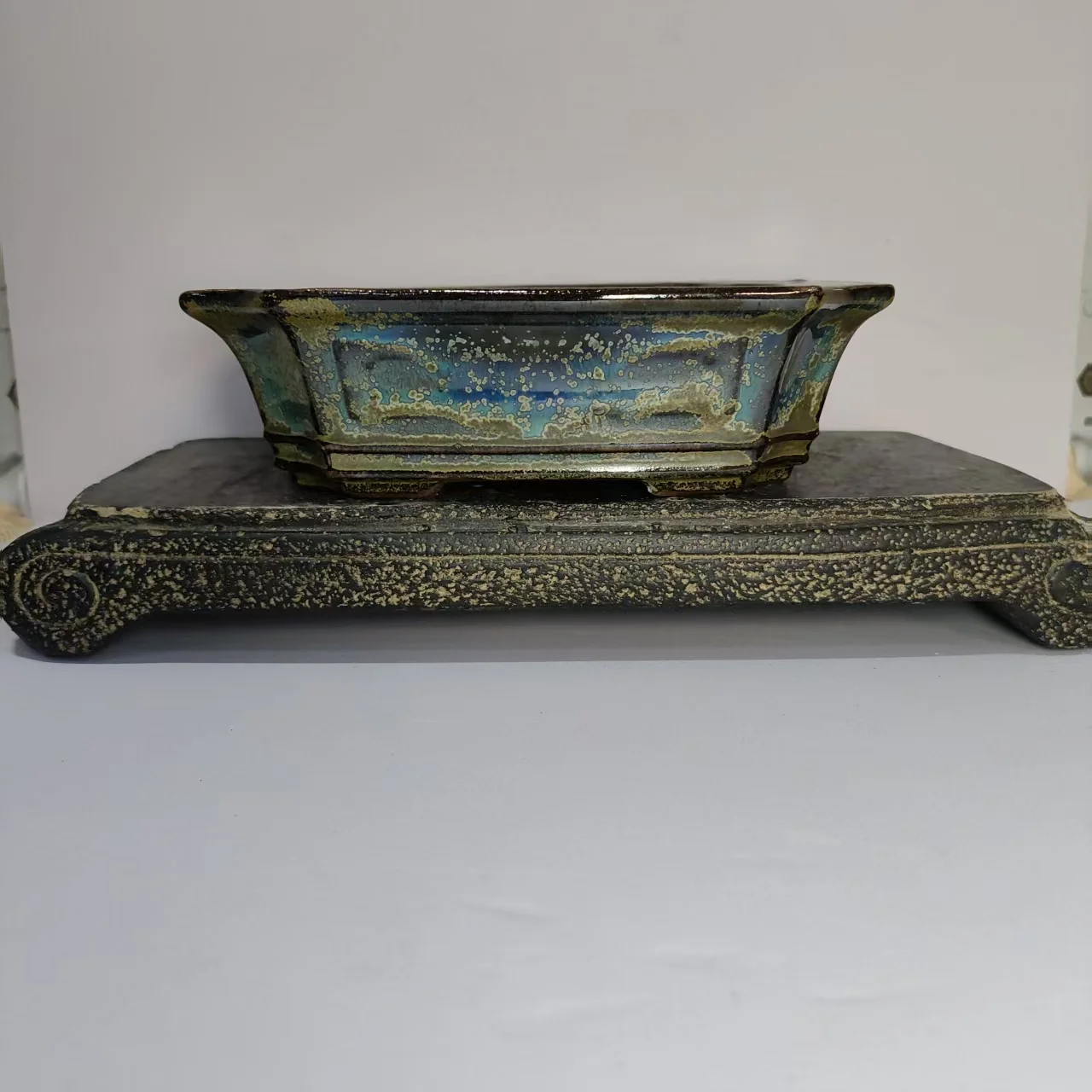 

Yixing glazed bonsai pot Wood-fired Style
