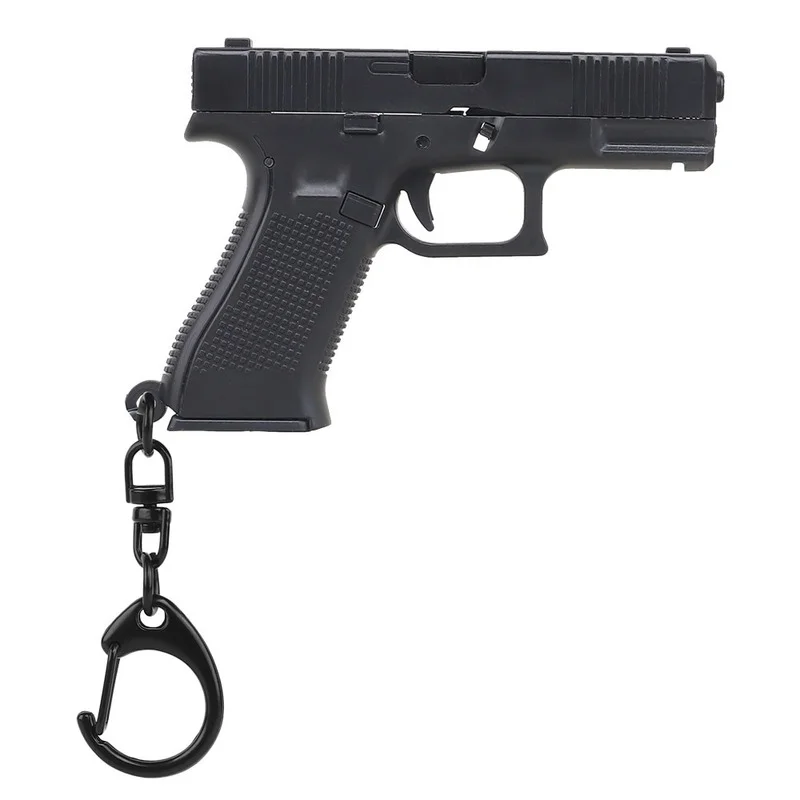 1:3 Tactical Pistol Shape Keychain Mini Portable Decorations Detachable G-45 GunWeapon Keyring Key Chain Ring Trend Gift