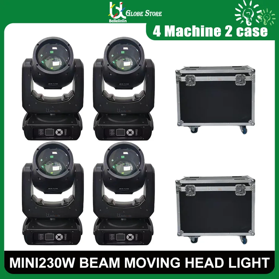 

0 Tax 4Pcs New Mini 230w 7R Moving Head Beam With Case DJ Disco Light Party Lights For Disco Parties Wedding DMX Stage