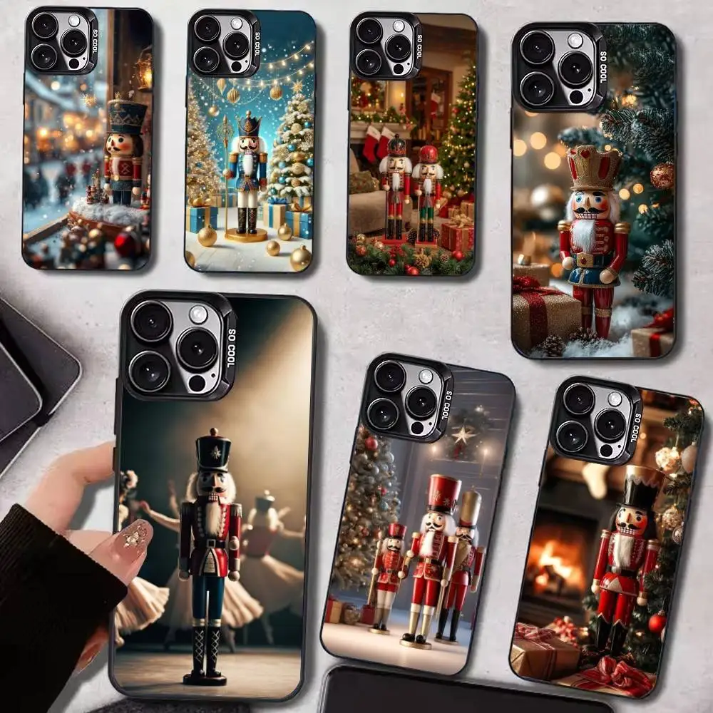 

Nutcracker Phone Case For iPhone17,16,15,14,13,12,11 Plus,Pro Max Black Candy Matte Shockproof Cover
