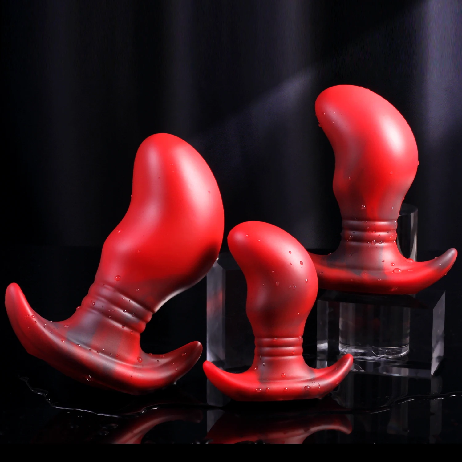 Big Silicone Anal Plug Multi-size Anal Beads Butt Plug Anal Stimulation Expansion Trainer Adult Soft Anal Sex Toys for Women Men