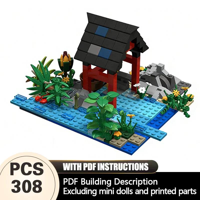 

Creators Plant Series Model MOC Building Bricks Lake Diorama Modular Technology Gifts Holiday Assemble Children Toys Suit
