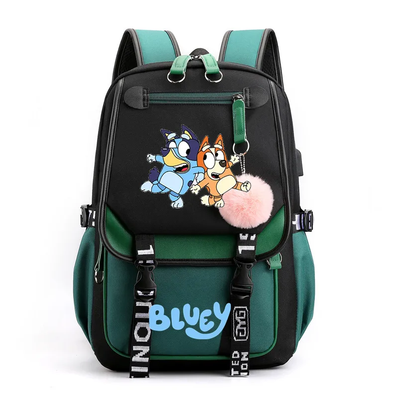 Bluey's – sac à dos d'école primaire pour lycée, chargeur Usb, pour étudiant masculin et féminin, grande capacité, sac à dos d'extérieur, cadeau