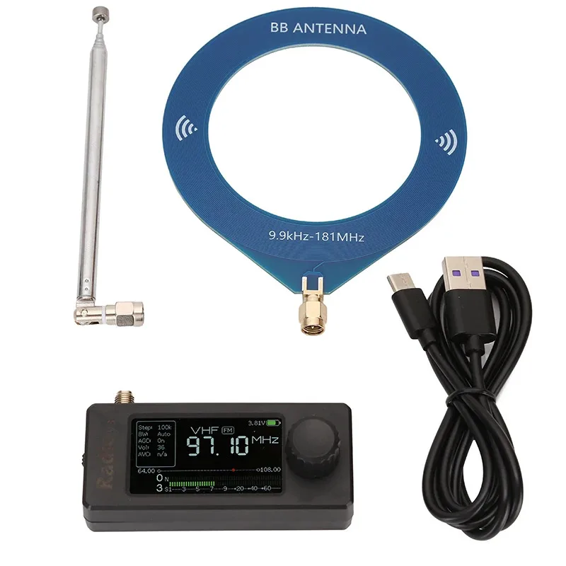 Latest V3 Version ATS-Mini ABS/Alu Case SI4732 0.5-108MHz Pocket SSB Mini Radio LSB USB AM FM All Band Radio Receiver ESP-32-S3