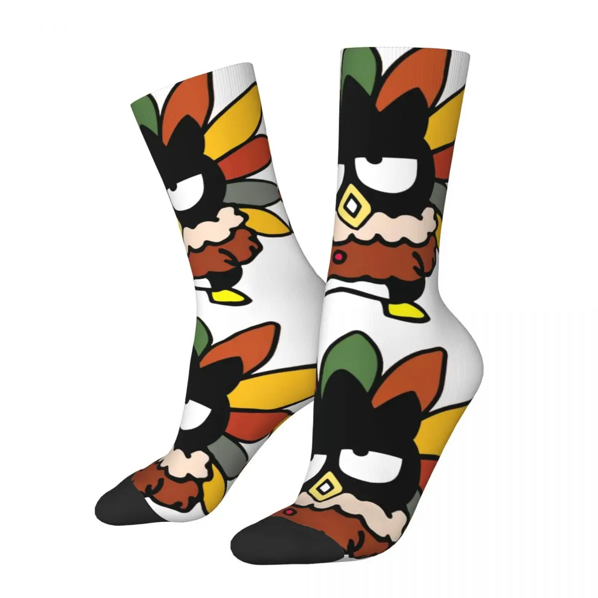 Crazy compression Cool Penguin Sock for Men Vintage Sanrio BADTZ-MARU Seamless Pattern Crew Sock Novelty