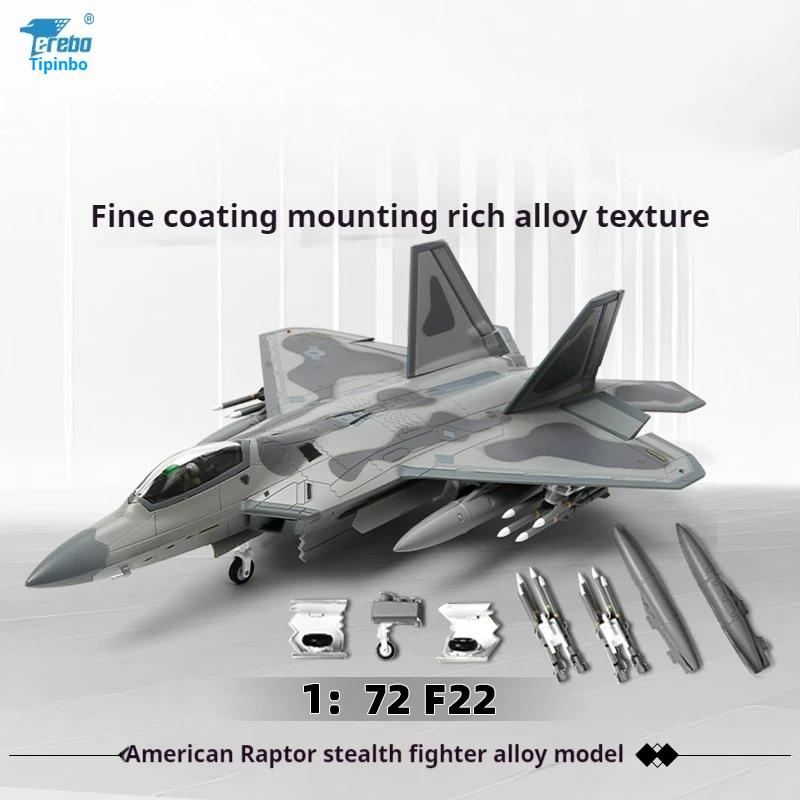 

Terebo 1:72 Model Aircraft F22 Alloy 1:100 Raptor Stealth Fighter Aircraft Model Simulation Finished Desktop Ornament