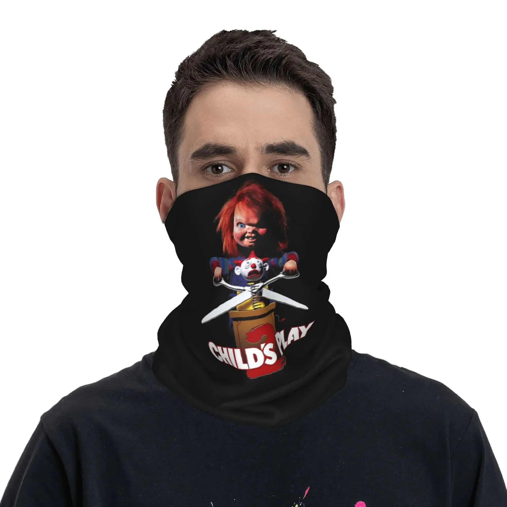 Chucky See You In Hell Bandana Neck Gaiter Printed Mask Scarf Multifunction Balaclava Outdoor Sports Unisex Adult All Season view 2