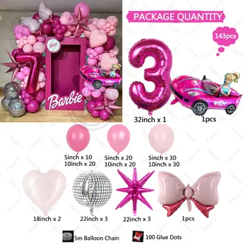 粉紅芭比公主氣球套裝花圈拱門套裝,適合女孩生日、芭比公主主題派對、新娘送禮會、婚禮裝飾等場合,可作禮物。 10 最佳銷售 公主生日 - №10