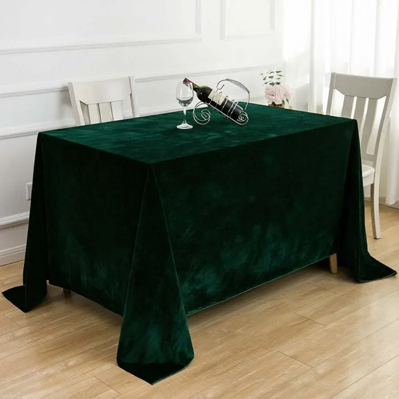 Table Cloth Velvet Rectangular Tablecloth Elegant Wedding Dining Desk Decor Exhibition Washable Coffee Table Cover Decoration