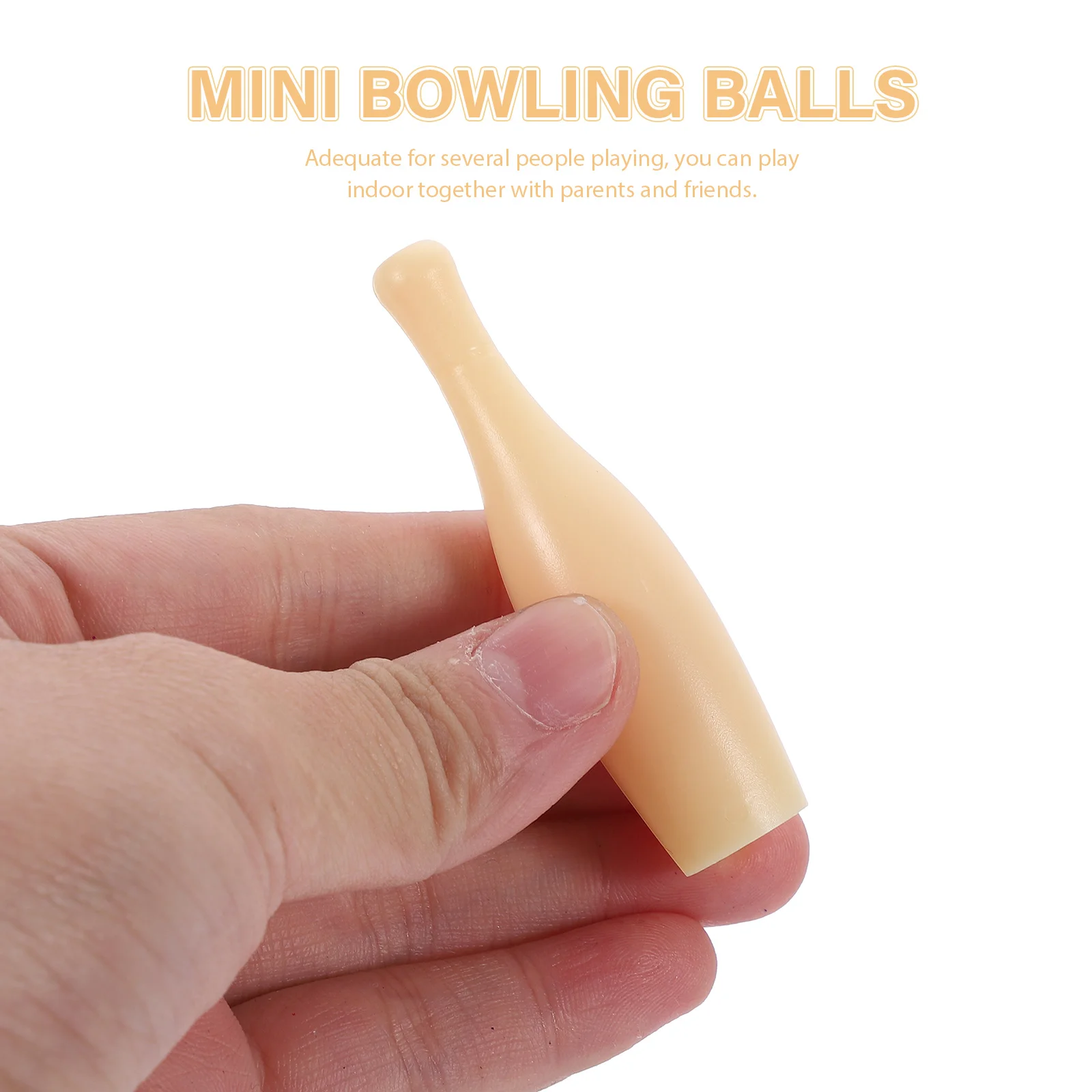 

20pcs Mini Bowling Accessories Desktop Table HIPS Material White Toy Replacement Gaming Set Tabletop