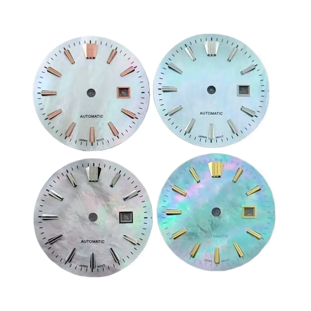 

New 24.5mm Watch Dial for NH05/NH06 Automatic Movement Lady Wrist case Mod Parts Trapezoid Markers MOP Woman Dials
