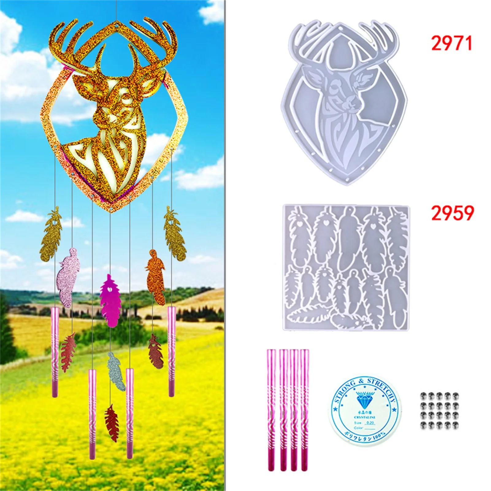 Sáng Tạo Dream Catcher Trang Trí Tường Khuôn Silicon Cho DIY Thủ Công Handmade Trang Trí Nhà Cửa Nhựa Dính Khuôn