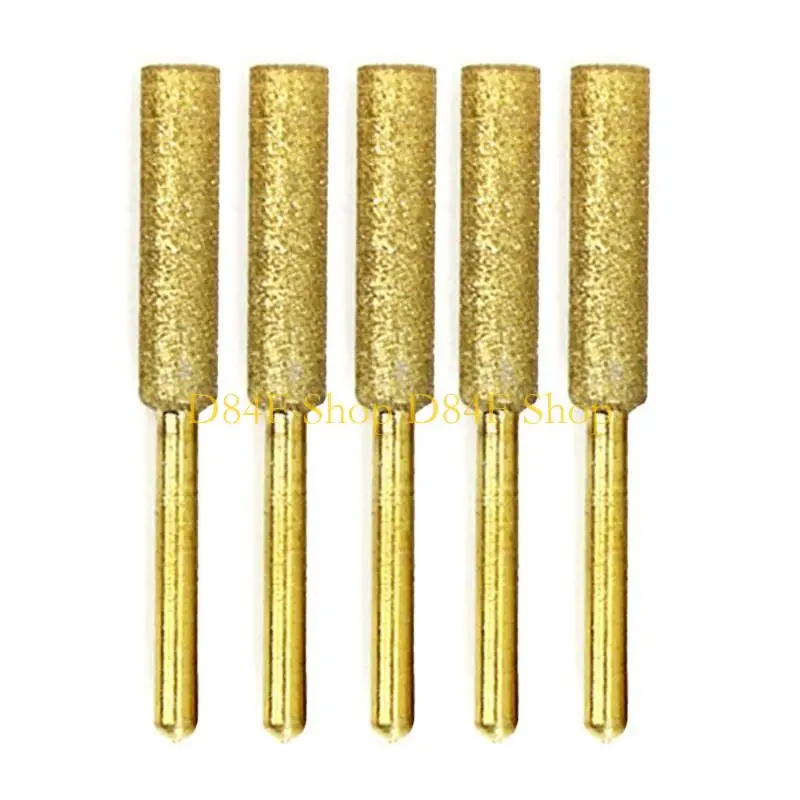 D84F 5Pieces Diamond Cylindrical Grinding for Head File Sharpening Carving Grinding T