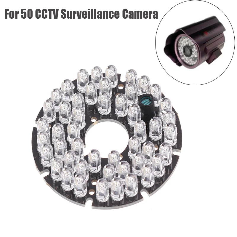 

48Pcs-LED 850NM Illuminator IR Infrared Board Night Vision Light Lamp For 50 CCTV Surveillance Camera Housing Diameter 60MM
