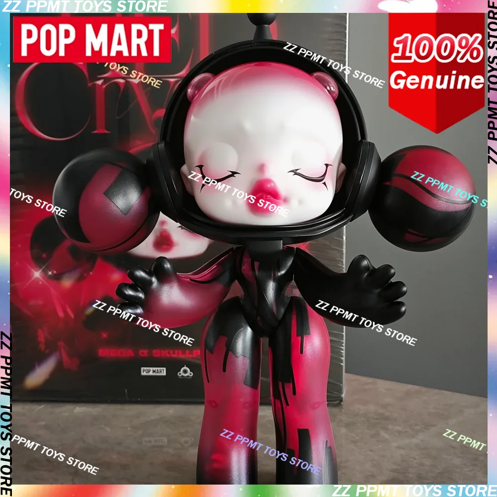 

POPMART MEGA SKULLPANDA 400% серия красных кристаллов, оригинальная слепая коробка, милая аниме-фигурка, орнамент, фигурки, куклы, модель, подарки