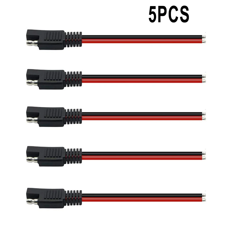 

5PCS Battery Charger SAE Connector 12V DC Power Plug DIY Cable 14AWG SAE Power Cord Solar Battery 20A Car Battery Extension Cord