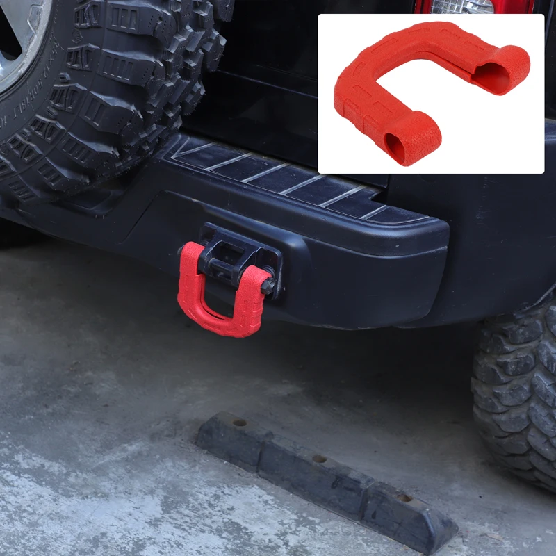 

1piece set Rubber red For Hummer H3 2005-2009 car rear bumper trailer ring protective cover exterior modification accessories